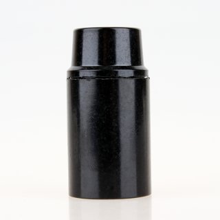 E14 Fassung Bakelit schwarz mit Glattmantel M10x1 IG