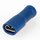 100 x Kabelschuh Flachsteckhülse blau 0,5x4,8 S vollisoliert für Leitungsquerschnitt 1,5-2,5mm²