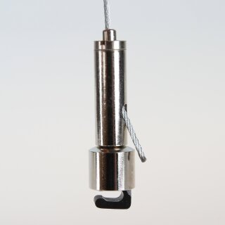 Seilstopper Drahtseilhalter Gripper 13x46mm seitlicher Ausgang mit KU-Befestigung für Schirmstrebe