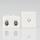 Porzellan Lüsterklemme weiß 2-polig 4 mm²