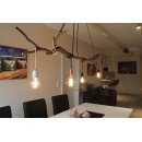 Textilkabel Blau mit E27 Lampenfassung Metall verkupfert...