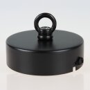 1-Loch Lampen-Baldachin 80x25 Metall schwarz mit...