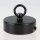1-Loch Lampen-Baldachin 80x25 Metall schwarz mit Ringnippel 30mm für Kettenaufhängung