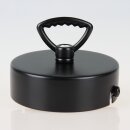 1-Loch Lampen-Baldachin 80x25 Metall schwarz mit...