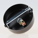 Lampen Baldachin 80x25 Metall schwarz mit Zahn-Ringnippel 42mm fuer Kettenaufhaengung