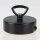 1-Loch Lampen-Baldachin 80x25 Metall schwarz mit Zahn-Ringnippel 42mm für Kettenaufhängung