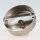 1-Loch Lampen-Baldachin 80x25 Metall Edelstahloptik mit Ringnippel 22mm für Kettenaufhängung