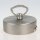 1-Loch Lampen-Baldachin 80x25 Metall edelstahloptik mit Zahn-Ringnippel 42mm für Kettenaufhängung