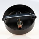 2-Loch Lampen-Baldachin 80x25 Metall schwarz mit...