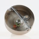 2-Loch Lampen-Baldachin 80x25 Metall Edelstahloptik mit Ringnippel 22mm für Kettenaufhängung