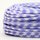 Textilkabel Stoffkabel lila-weiß Hahnenkamm Muster 3-adrig 3x0,75 Gummischlauchleitung 3G 0,75 H03VV-F textilummantelt