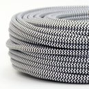 Textilkabel Stoffkabel schwarz-weiß Zick Zack...
