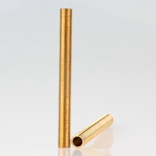M10x1 Gewinderohr 100mm lang Messing roh für Lampen und Leuchtenbau