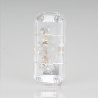 Schnurschalter Schnur-Zwischenschalter transparent 60x26mm 250V/2A für Flachkabel und Rundkabel