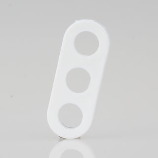 Dreiloch-Scheibe Lampen-Kabelaufhänger Kunststoff weiß 3x6,8mm