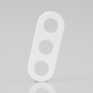 Dreiloch-Scheibe Zugentlastung Lampen-Kabelaufhänger Kunststoff weiß 3x6,8mm
