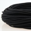 Textilkabel Schwarz 1-adrig 1x0,75mm² H05V-K Einzeladerleitung