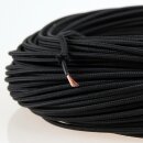 Textilkabel Schwarz 1-adrig 1x0,75mm² H05V-K Einzeladerleitung