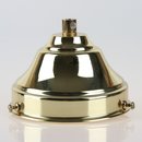 Lampenschirm Glashalter 110x65mm Messing poliert mit E27 Fassung
