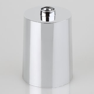 Lampen Leuchten Baldachin 60x85mm Kunststoff chromfarbig Zylinderform für 10er Rohr