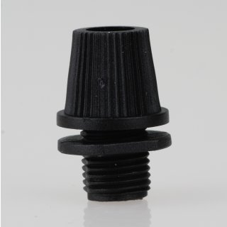 Zugentlaster Kunststoff schwarz mit Quetschverbindung M10x1x7 Aussengewinde