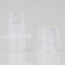 Zugentlastung mit M10x1 Außengewinde für Kabel 16x22mm Kunststoff transparent mit Quetschverbindung
