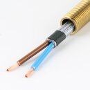 Textilkabel silber 2-adrig 2×0,75 mm² Flachleitung H03VVH2-F – Meterware