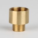 M10x1 AG auf M13x1 IG Reduzier-Nippel Kopfstück Gewinde-Adapter 15x16mm Messing roh