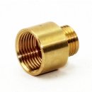 M10x1 AG auf M13x1 IG Reduzier-Nippel Kopfstück Gewinde-Adapter 15x16mm Messing roh