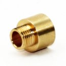 M10x1 AG auf M13x1 IG Reduzier-Nippel Kopfstück Gewinde-Adapter 15x16mm Messing roh