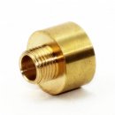 M10x1 AG auf M16x1 IG Reduzier-Nippel Kopfstück Gewinde-Adapter 18x16mm Messing roh