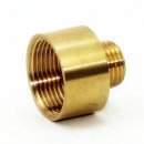 M10x1 AG auf M16x1 IG Reduzier-Nippel Kopfstück Gewinde-Adapter 18x16mm Messing roh