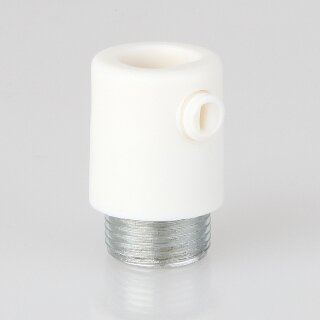 Zugentlastung Kunststoff weiß mit M13x1 Metall Außengewinde für Kabel