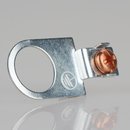 Erdleiterbr&uuml;cke Ring&ouml;se mit Erdklemme M3 Metall 13,2 mm Durchgang verzinkt 18x33mm
