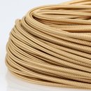 Textilkabel Stoffkabel gold 1-adrig 1x0,75mm²...