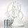 E27 Lampen Kettenpendel weiß 1m lang mit Metall Baldachin Tulpenform