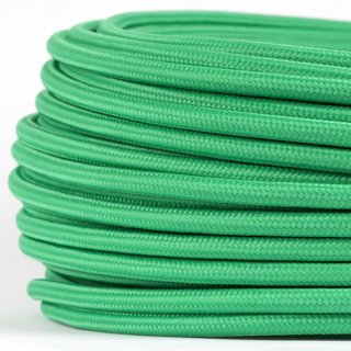 Textilkabel Stoffkabel grün 3-adrig 3x0,75...