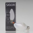 Sigor E14 LED Filament Kerzenlampe matt 2,5W = (25W) 250lm warmweiß dimmbar