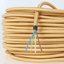 Textilkabel Gold 3-adrig 3x0,75 mit integriertem...