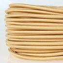 Textilkabel-Stoffkabel gold 3-adrig 3x0,75 mit Stahlseil...