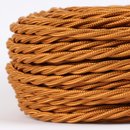 Textilkabel Stoffkabel englisch-gold 3-adrig 3x0,75...