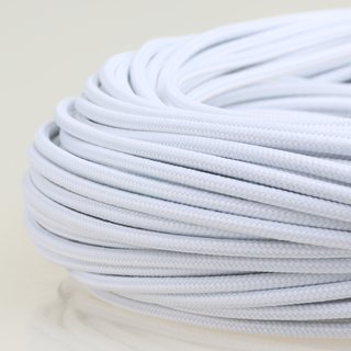 Textilkabel Stoffkabel weiß 1-adrig 1x0,75mm² Einzeladerleitung 