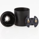 E27 Lampenfassung Thermoplast/Kunststoff schwarz mit Glattmantel M10x1 IG 250V/4A