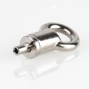 Seilstopper Drahtseilhalter Gripper 10x30mm mit Öse 17,0/10,5mm Messing vernickelt