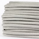 Textilkabel Stoffkabel silber 2-adrig 2x0,75...