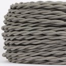 Textilkabel Stoffkabel grau 2-adrig 2x0,75 gedreht...