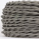 Textilkabel Stoffkabel grau 3-adrig 3x0,75 gedreht...