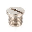 M10x1 T-Nippel Drahtseilhalter 12x10mm für Deckenhalter Befestigungsschlitz 1,5x1,6mm Messing vernickelt