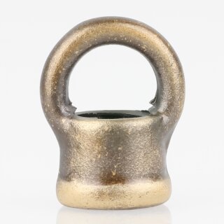Ringnippel Metall Antik Fume 18x22mm M10x1 Innengewinde für Lampen und Leuchtenbau