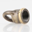Ringnippel Metall Antik Fume 18x22mm M10x1 Innengewinde für Lampen und Leuchtenbau